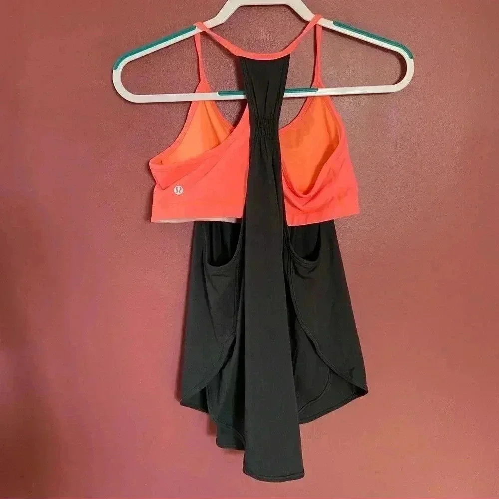 Lululemon Orange & Gray Tank